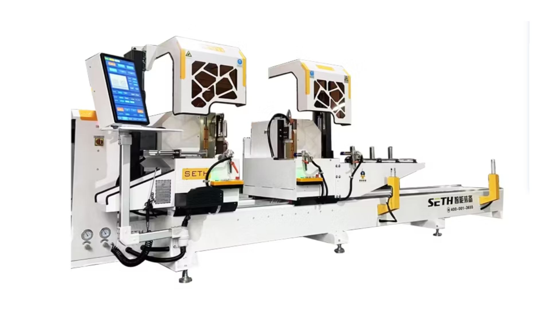 Máy cắt nhôm 2 đầu ngoại tuyến